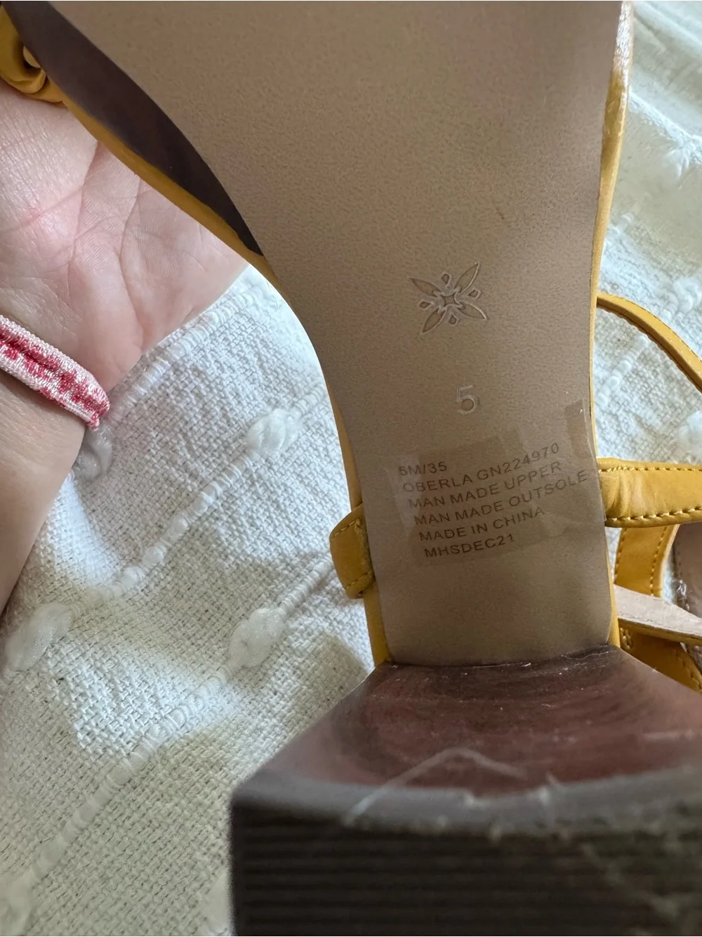 BCBGeneration yellow platform block high heels size 5